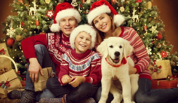 Zu Weihnachten gibt's natürlich auch das obligate Familienportrait
