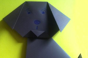 Origami falten: Einen herzigen Hund basteln