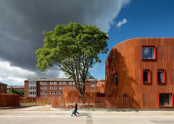 Kindergarten mit fünf Häusern in Kopenhagen
