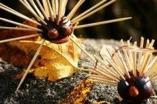 Herbstbasteln: Ein Zoo aus Kastanienfiguren