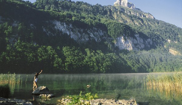 No Lago Seelisberg você pode desfrutar da natureza sem ser perturbado.