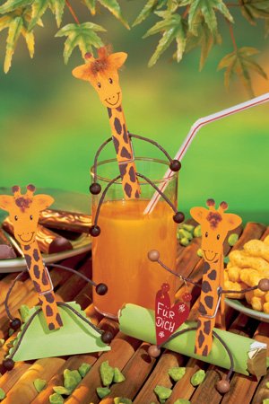 Geburtstagsdeko basteln: Süsse Giraffen