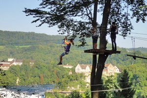 Le point fort du parc à cordes des chutes du Rhin