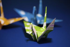 Ein Klassiker der asiatischen Faltkunst: der Origami Kranich