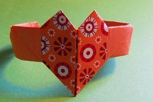 Origami Herz-Ringe selber machen