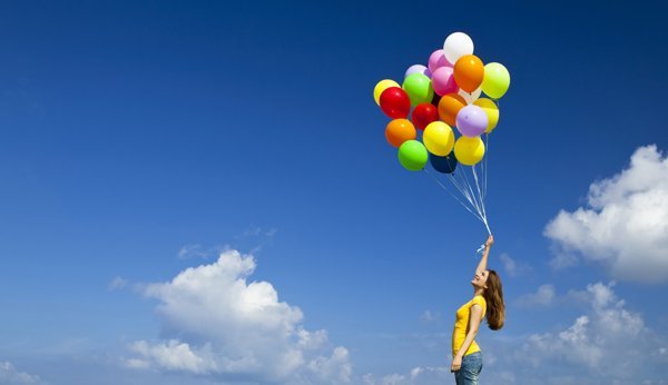 Neujahrsvorsätze: Lassen Sie Luftballone steigen.