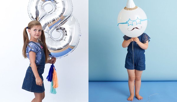 Zwei Mädchen mit Luftballons