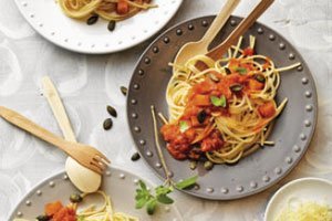 Spaghetti mit Tomaten-Kürbis-Sugo