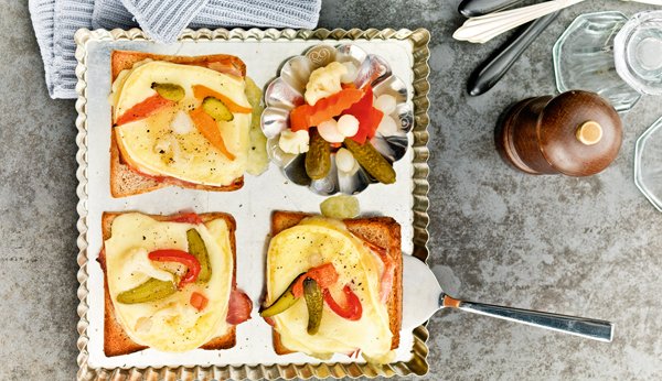 Rezept für Kinder: Raclette-Schinken-Toast