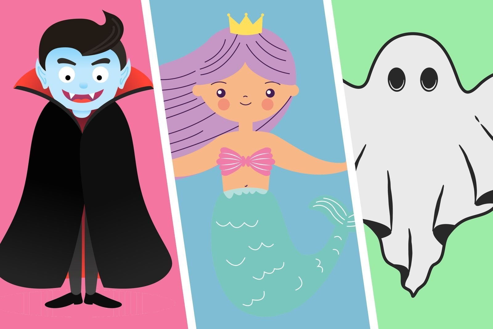 Vampir, Meerjungfrau oder Gespenst – ideale Verkleidungsideen für die Kinderfasnacht