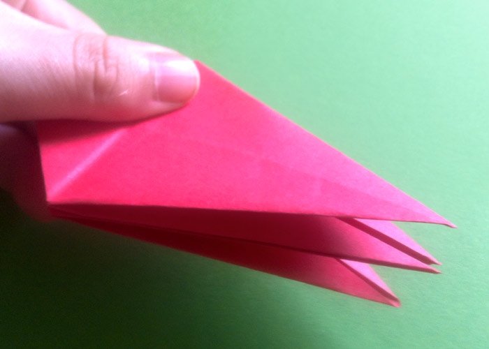 Bild 9 Origami Vogel Grundform Schritt 8