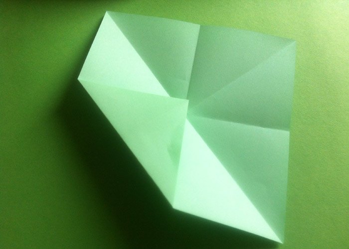 Origami Windrad: Schritt 2